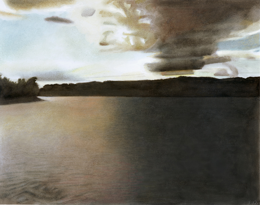 Le lac Wononscopomuc. Aquarelle, 2005